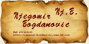 Njegomir Bogdanović vizit kartica